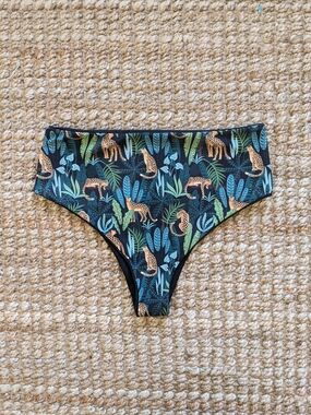 Nettle's Tale / Free Label Collab Reversible Jungle Print Cheeky Bikini Bottoms